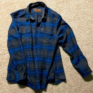 Men’s Orvis Flannel Blue / Gray Plaid Size XXL